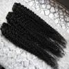 인간의 머리카락 위브 블랙 브라질의 곱슬 곱슬 버진 머리카락 300g의 조직 곱슬 곱슬한 브라질의 머리카락 번들 번들 3PCS