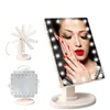 Nowy 360 stopni Rotacja Ekran dotykowy Makijaż Mirror Cosmetic Składana przenośna kompaktowa kieszeń z 16/22 LED Light Makeup Tool