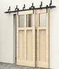 5/6/6.6ft bypass wood sliding barn door hardware Arrow Style sliding track set kit