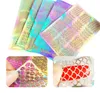 Partihandel Nail Art Transfer Klistermärken 3D Design Manicure Tips Dekal Dekorationsverktyg Nail Art Mallar