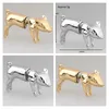 2017 hot Selling Harajuku wind personality 3D Animal Ear Studs Stereoscopic Cute Pig Earrings Unisex Golden silvery