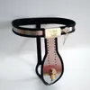 Ceinture de chasteté réglable en acier inoxydable, modèle masculin, courbe en T, grande rainure de Scrotum, Cage à pénis, jouet sexuel Bdsm, 2017