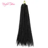 14 polegadas softex tranças retas extensões de cabelo sintético dreads 24 fiospcs faux locs crochê trança de cabelo sintético para preto w6806316