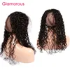 Glamorous 360 frontale in pizzo con cappuccio capelli brasiliani chiusura a 360 gradi frontale dritto capelli umani 22x4x3