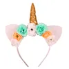 Baby Fashion Unicorn Tiaras f￶r festivalfest Lovely Cat Ears Girls Hair Sticks Bow Kids pannband Pretty Princess Hair Accessories