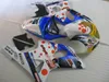 Kit de carenado de piezas de carrocería del mercado de accesorios para Suzuki GSXR1000 00 01 02 juego de carenados blancos y azules GSXR1000 2000 2001 2002 OT10