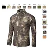 屋外の服の森林狩り戦術的な迷彩コート戦闘衣類カモフラージュウィンドブレイカーソフトシェル屋外ジャケットNO055388041