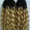 Bundles de tissage de cheveux blonds ombre 1 bundles Non-Remy 200g 1b / 613 brésiliens crépus bouclés cheveux vierges double trame
