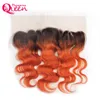 T1B 350 Body Wave Ombre Brasilian Virgin Human Hair Weaves 3 Bunds med 13x4 Ear to Ear Bleached Knots spetsens frontal stängning med 6767913