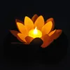 Darmowa Wysyłka Sztuczna LED Pływająca Lotosowa Kwiat Świeca Lampa z kolorowymi zmienionymi światłami do dekoracji weselnych Dekoracje