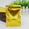 18 * 26 cm Borsa sedicente opaca dorata Borsa in alluminio Custodia per cellulare Borse per ornamenti alimentari Spot 100 / confezione