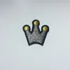 Fabric Mini Flower Gold Silver Crown Baby Queen Costume Embroidered Crown Clothes PatchesSew OnIron On PatchClothing For Jeans4060953