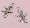 Ücretsiz Gemi Için 200 Adet Tibet Gümüş Gecko Charms Kolye Takı Yapımı 26x15mm