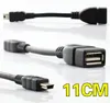 11cm Micro USB to mini USB Host OTG Cable for DAC Portable Digital Amplifier tablet pc mobile phone mp4 mp5 100pcs/lot