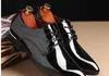 2017 봄과 여름에 새로운 밝은 가죽 남성 신발 사업 신발 디자이너 Han 판은 레이스 업 신발을 지적했다.