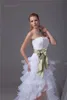 2017 nouveau élégant réel Photo bretelles Organza robes de mariée a-ligne arc grande taille fête de mariage robes de mariée BM37