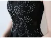 Femmes High Low Stain Party Robe Scoop Neck Lace Prom Party Robes Black Short Front Long Arrière Homecoming Robes Vestido de Fest3487687