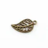 300pcs Antique Bronze Lovely Hollow Mini Leaf Charm Pendant For Jewelry Making Bracelet Necklace Findings 10.5X19mm