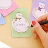 All'ingrosso- 4 pezzi di note appiccicose coreane di Lytwtw Carino pupazzo di neve Kawaii Post Notepad Filofax Memo Pad Forniture per ufficio Scuola di cancelleria Scratch