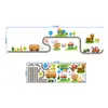 Cartoon Cars Highway Track Track Naklejki ścienne do pokoi dla dzieci naklejki 039s Play Room Decor sypialnia dekoracje ścienne dzielnice 6910560