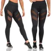Groothandel- athleisure harajuku legging voor vrouwen mesh splice fitness slanke zwarte legging broek plus size sportkleding kleding