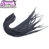 18quot 24quot Crochet Traids Boîte tresses Extensions de cheveux 20 racines 3s Crochet Boîte ombre Traidage Hair Wavy Jumbo Crochet H1615221