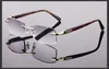 Gradient rimless diamond cutted reading Glasses unisex quality Royal Luxury style dignity reader sunglasses gradient brown grey 50step fullset case