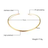 Gold-Farbe Offene Drehmomente Halsketten Mode Edelstahl Halsband Für Frauen Partei Schmuck Sommer Stil