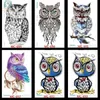 19*12cm Temporary fake tattoos Waterproof tattoo stickers body art Painting for party decoration etc mixed vintage owl