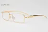 Lunettes de soleil de créateurs de marque 2017 Lunettes de soleil bon marché pour hommes Gold Silver Frames Lenses transparents Célébrité Buffalo Horn Glêmes Eye2336845