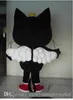 2017 costume de mascotte de chat noir de haute qualité costume de carnaval robe d'Halloween EMS livraison gratuite