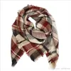 Barn Plaid Blanket Scarves Tartan Striped Tassels Scarf Mode Varm Neckerchief Höst Vinter Baby Scarf Sjal Partihandel Tillbehör H151