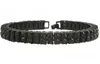 Mens Vergulde Iced Out CZ Stones 2 Rij Heup Hop Armband 8.07 "Inches