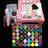 Маникюр для ногтей набор целых 36W UV Pink Art Art Kits комплекты инструментов щетки кончики клей акриловый порошок 0043200471