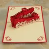 Unik 3D Pappersskuren Scenic Greeting Card Folding Typ Handgjorda Openwork Kinesiska Etniska Hantverk Kort Business Presenter