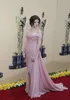 Rumieniec Off-Ramię Eleganckie Suknie Prosta Suknia Celebrity Sukienka Runway 2019 Ciężarna Wróżka Skromna Side Slit Prom Dresses Suknie Wieczorowe Elie Saab