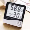 Branco Termômetro Digital Higrômetro Relógio Temperatura Medidor de Umidade Calendário Valor Mínimo Mínimo Exibição c481