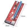 Freeshipping 100 Pz / lotto 0,6 M PCI-E da 1X a 16X Riser Card Extender Convertitore PCI Express con cavo USB 3.0 / Connettore di alimentazione SATA 15 pin