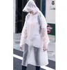 Долгий дождевик EVA Толстая дождевая одежда универсальный пончо водонепроницаемый туристический тур с капюшоном дождь включает в себя школьную полосу