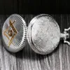 WholeFashion Silver Golden Masonic Mason masonry Theme Pocket Watch With Necklace Chain Gift For Men Women3604301