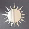 Creativo sole sole fuoco girasole adesivo da parete effetto specchio 3D arte murale adesivi decalcomanie rimovibili fai-da-te Muraux Home Decor