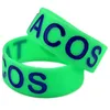 50pcs I Love Tacos Bracciale in gomma in silicone da 1 pollice Wide Advertisement Decoration Band regalo Band Adulto Dimensioni 3 colori