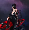 Сексуальная женщина Catwoman CoSplay Catsuit Женщины оружич на молнии Комбинезон на молнии Кошачьи Хозяйка Роль Любителя Играть в Хэллоуин Костюм с маской