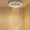 LED K9 Crystal Chandeliers Lights Stairs Hanging Lamp Indoor Lighting Decoration with D70CMCM Chandelier Light Fixture H200s