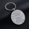 Compass Keychain calendar key buckle Chinese / English bead creative company