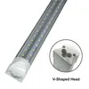 V-Shaped 2ft 3ft 4ft 5ft 6ft 8ft Cooler Door Led Tubes T8 Integrated Led Tubes Double Sides Led Lights 85-265V