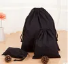 black cotton drawstring bags