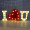 3D LED Night Lamp 26 Letters White LEDs Nights Lights Marquee Sign Alphabet Lamps For Birthday Wedding Party Bedroom Wall Hanging Decor S025M