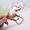 200PCS / Parti Lucky Golden Elephant Bottle Opener Gold Wedding Favors Party Giveaway Gift för gäst # RG609