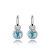 Offres spéciales 18K platine plaqué femmes rondes mignon boucles d'oreilles véritable cristal autrichien mode boucles d'oreilles bijoux pour les femmes